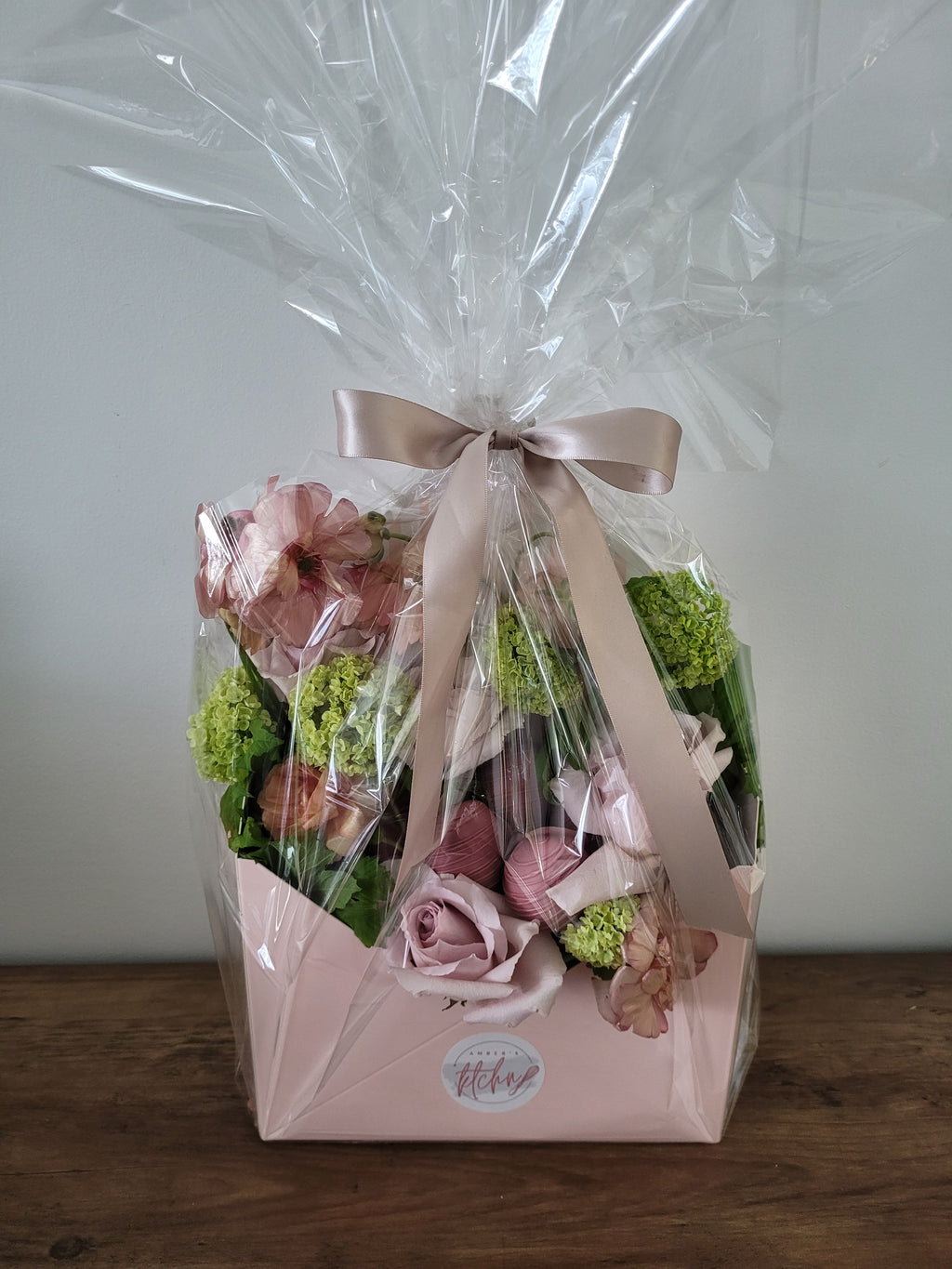 Chocolate Strawberry Floral Arrangement